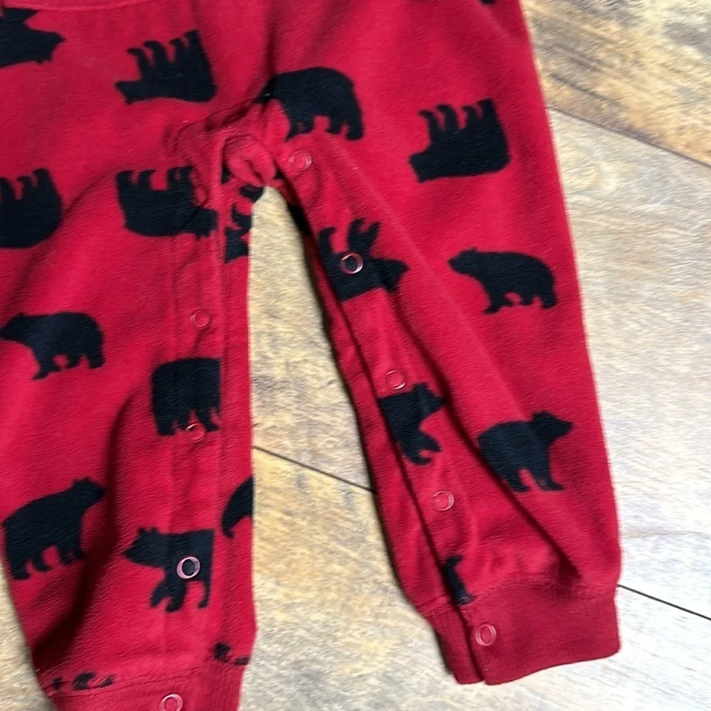 CARTER’S Baby Bear Hooded Fleece Onesie Sleeper, Size 18M, EUC